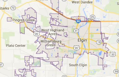 Map of Elgin Township (with current Districts)