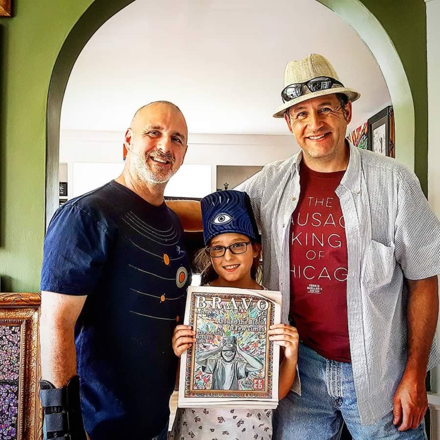 Mike Rende with Clare and Bruce Bachelder Bravo Magazine Cover