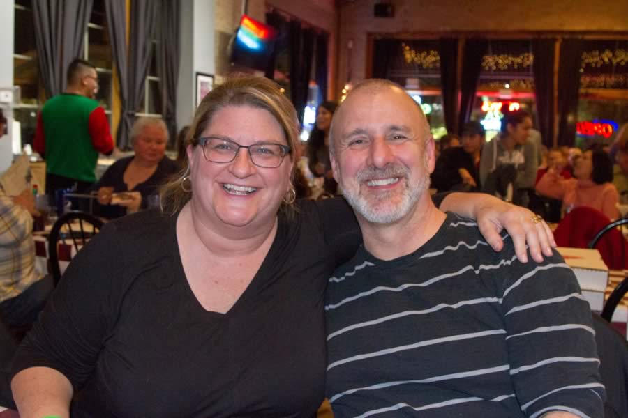 Mike and Holly Rende at Dannys Pizza in Elgin