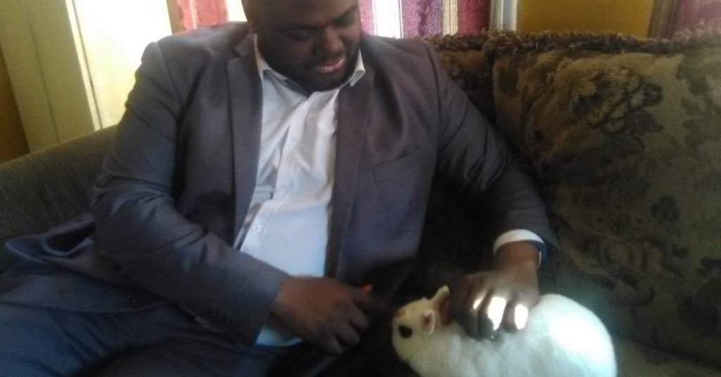 Winfried Cooper with a Bunny