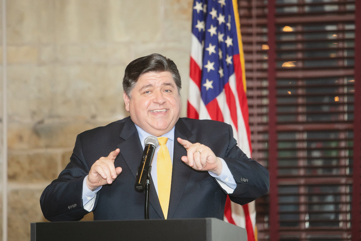 illinois governor jb pritzker at the kane county democrats truman dinner 2022