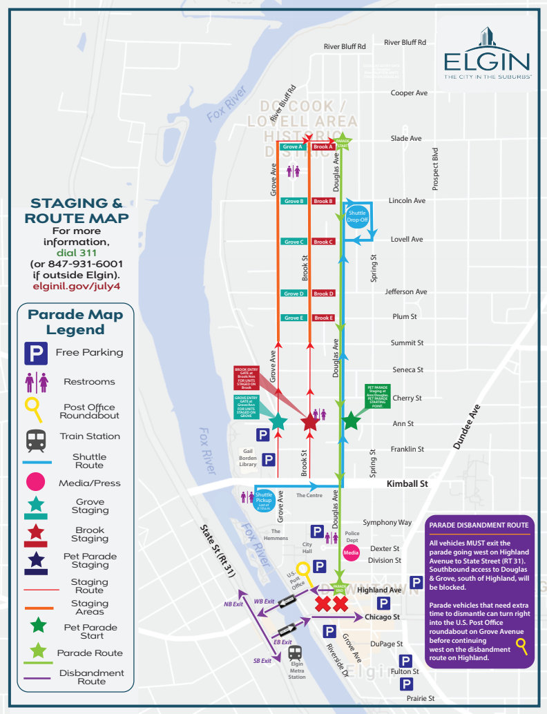 elgin parade map 2026