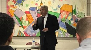 Chris Kennedy talks to the Elgin Dems