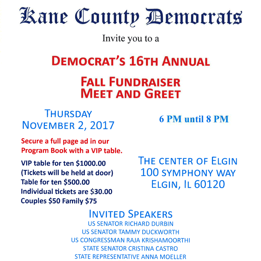 Kane Democrats Fundraiser