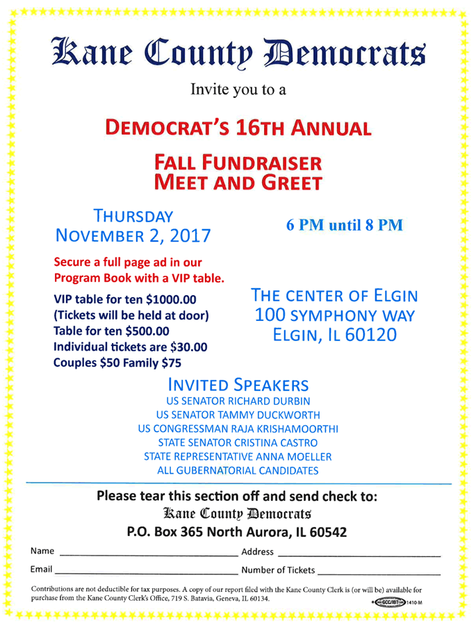 Kane Dems Fall Flyer