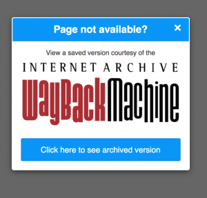 Internet Archive WayBack Machine